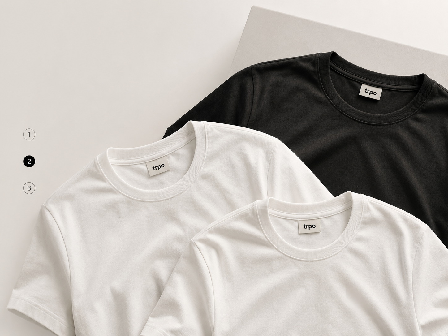 Kit TRPO com camisetas branca e preta